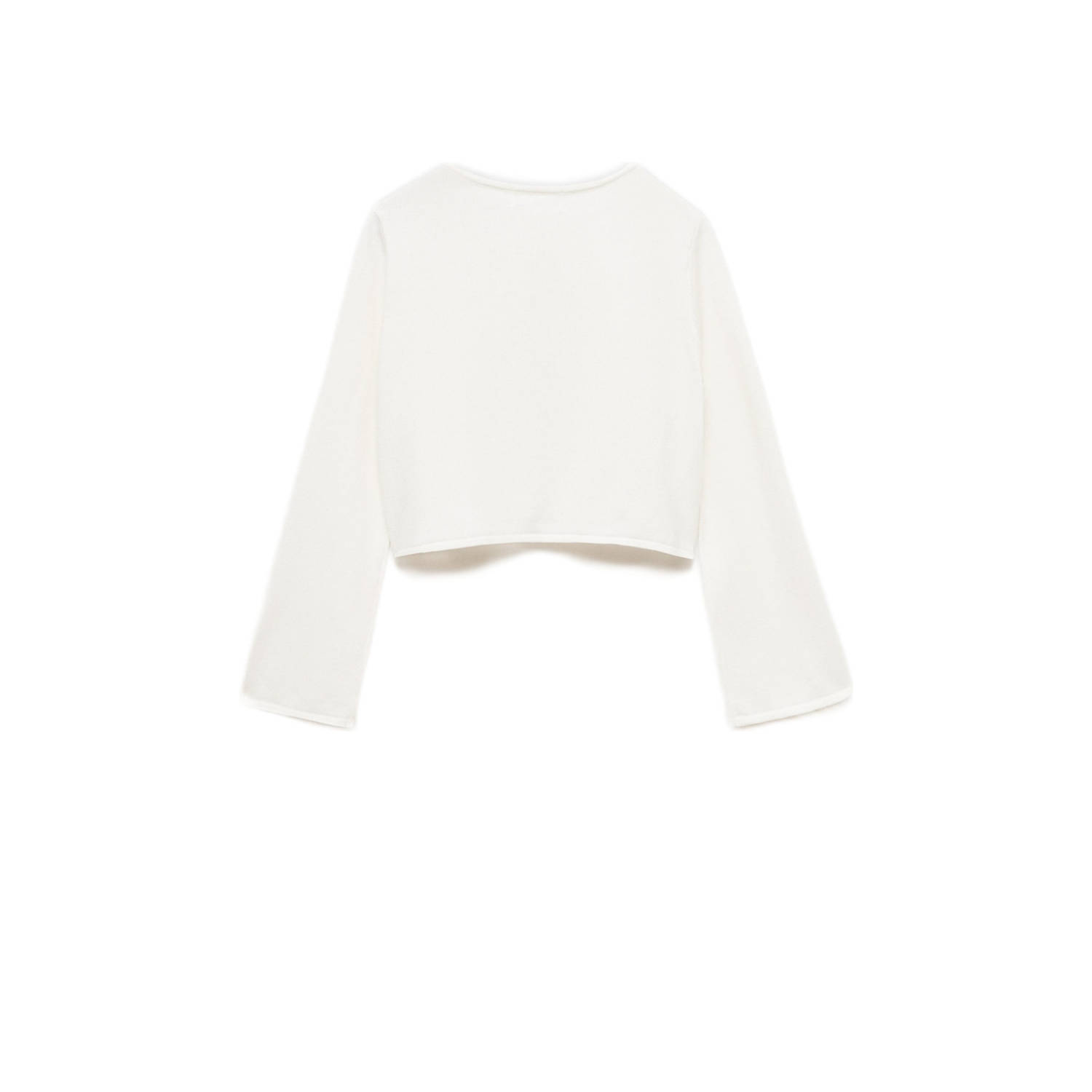 Mango Kids vest wit fijn gebreid