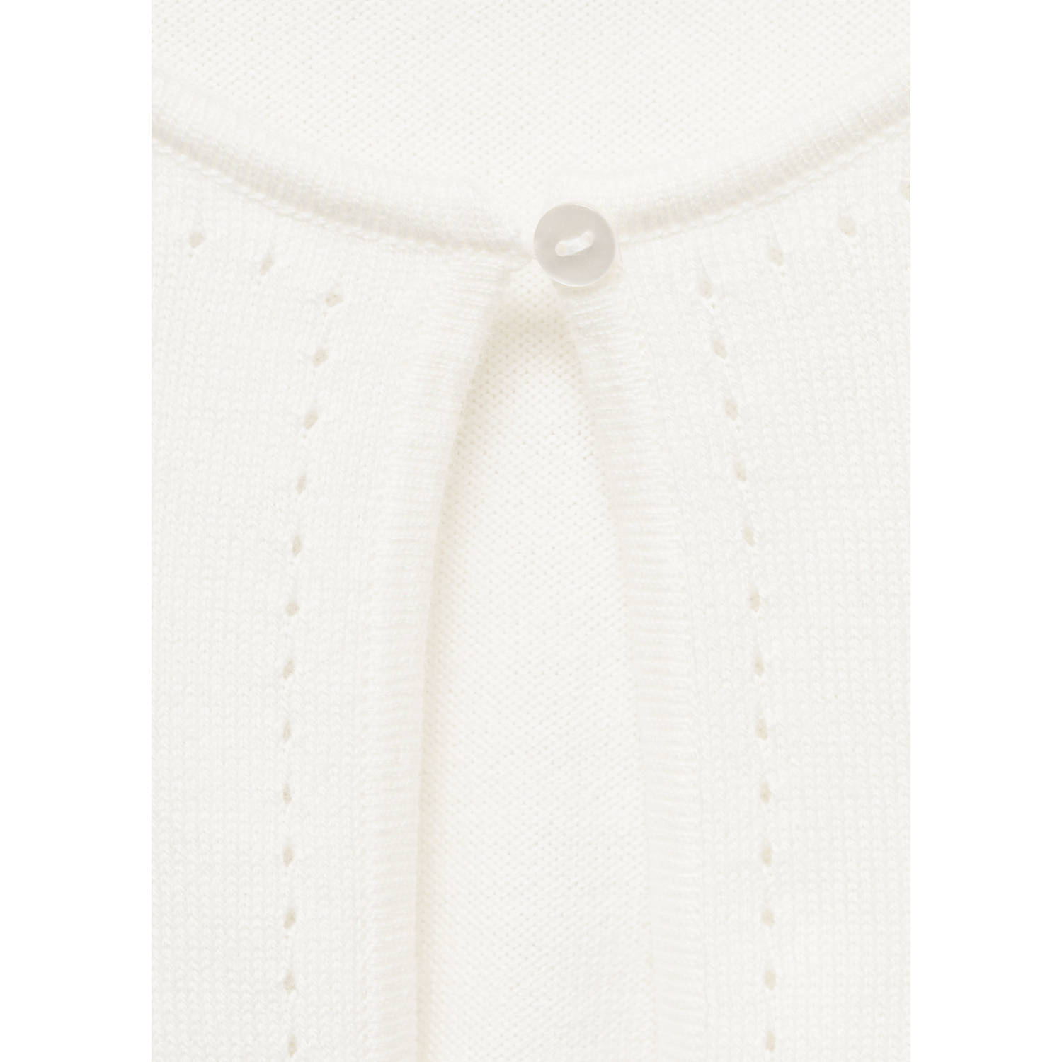 Mango Kids vest wit fijn gebreid