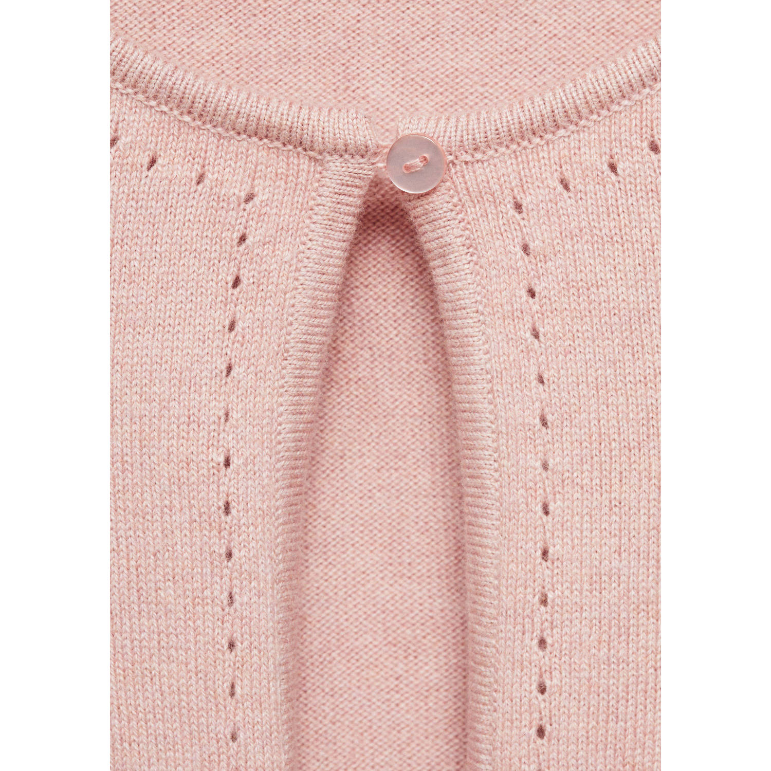 Mango Kids vest roze fijn gebreid
