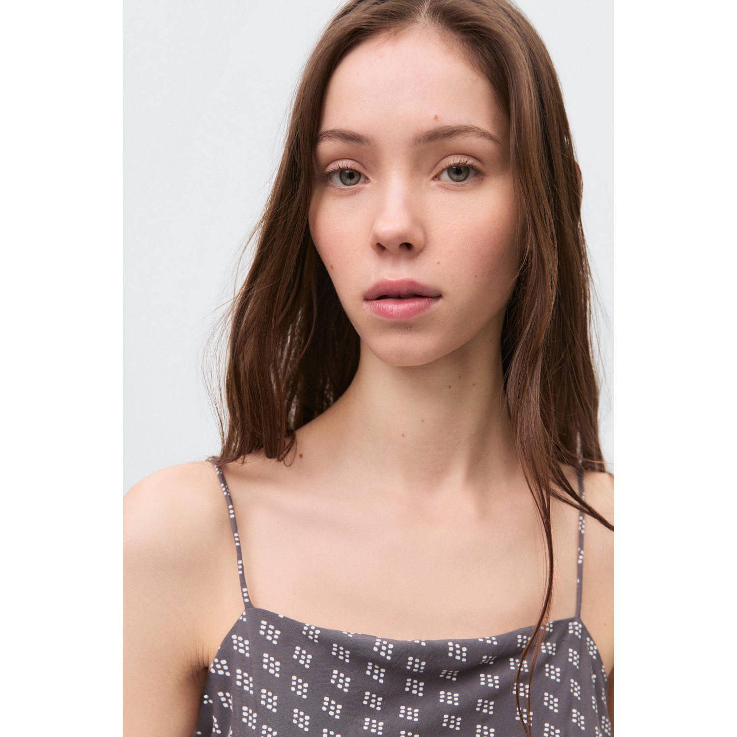 MANGO TEEN maxi jurk grijs