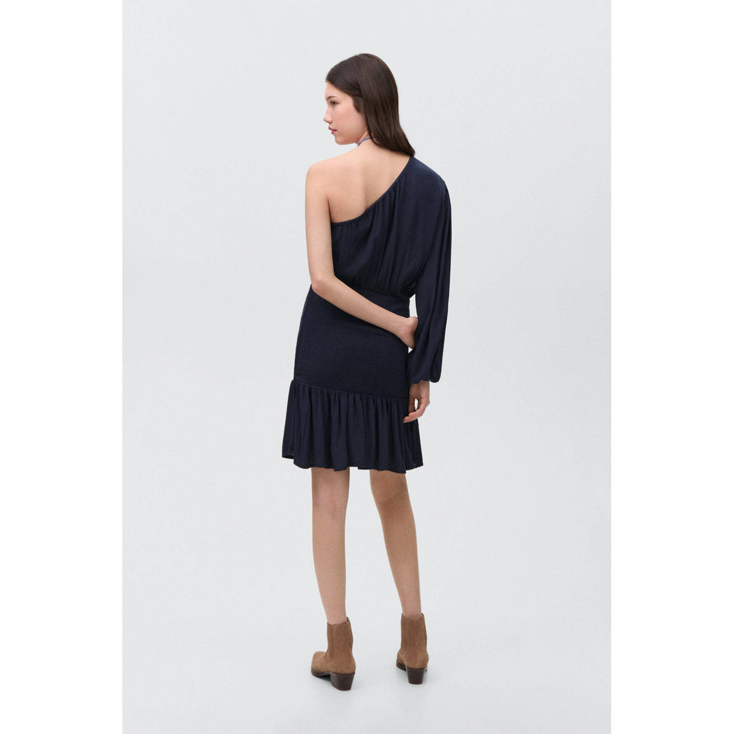 MANGO TEEN korte jurk donkerblauw