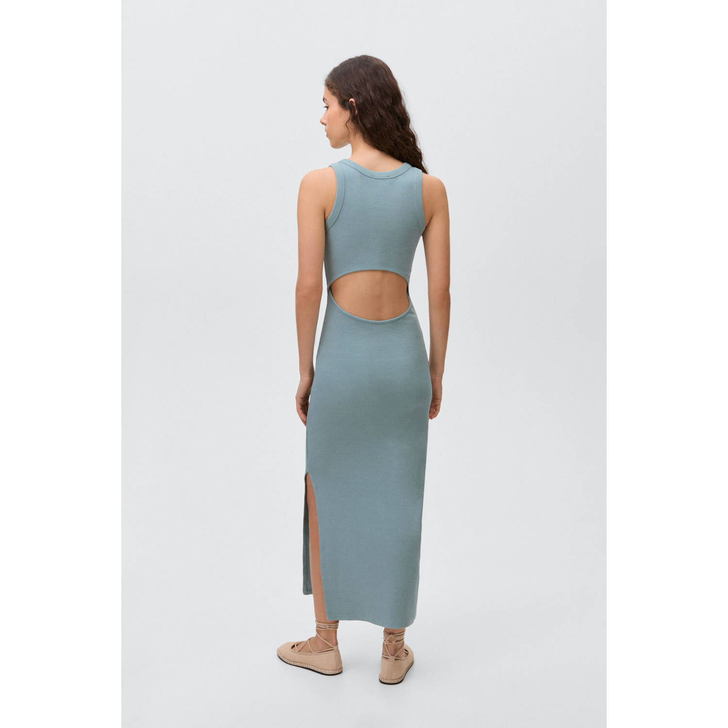 MANGO TEEN maxi jurk blauw