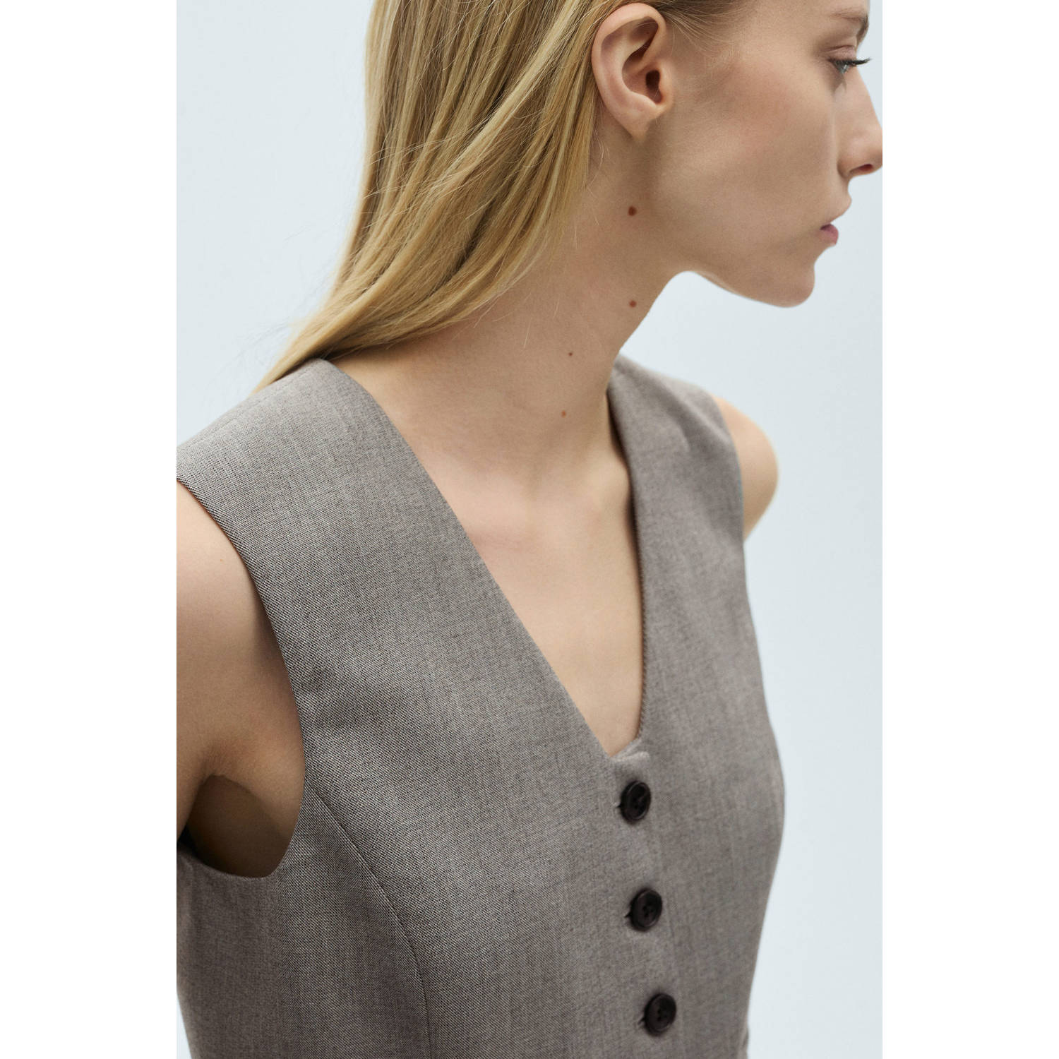 Mango gilet grijs