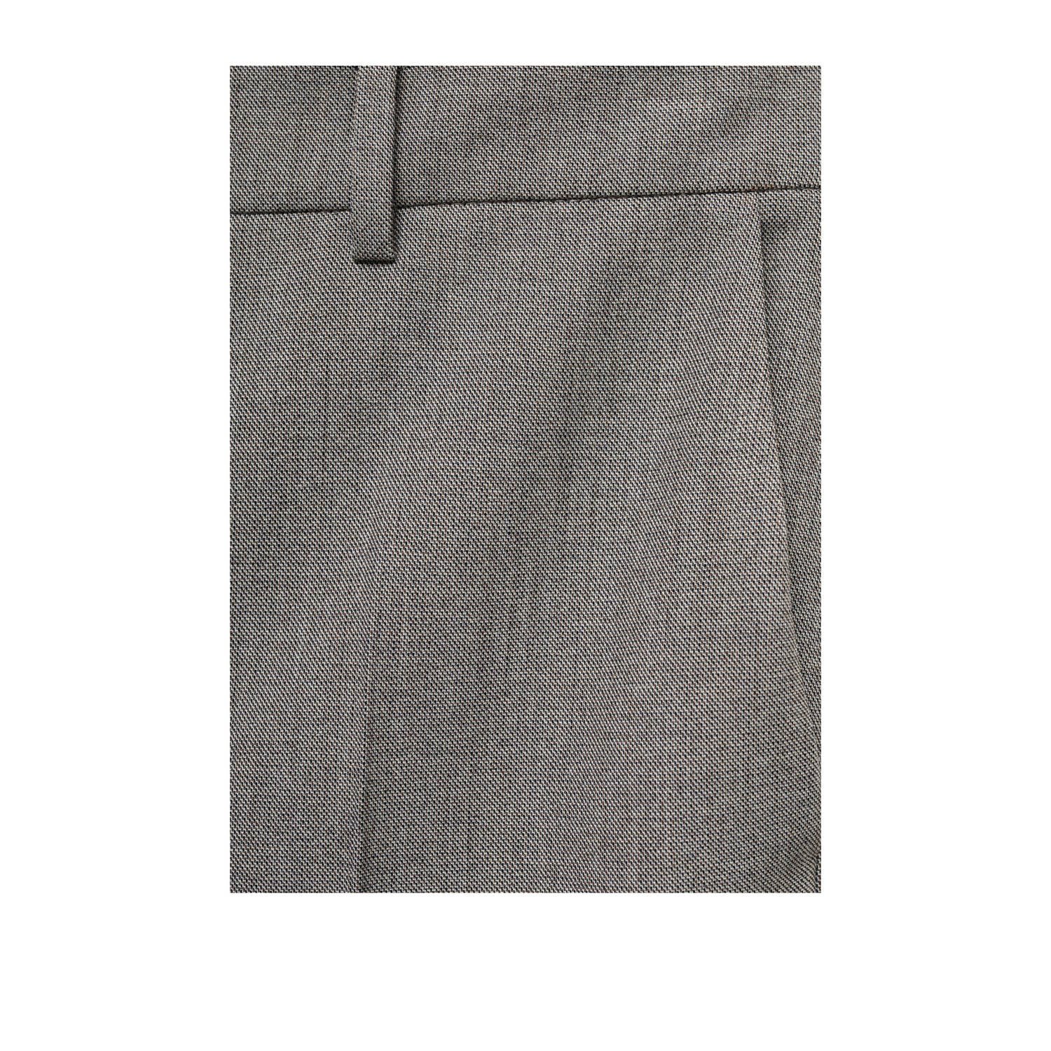 Mango flared regular waist pantalon grijs