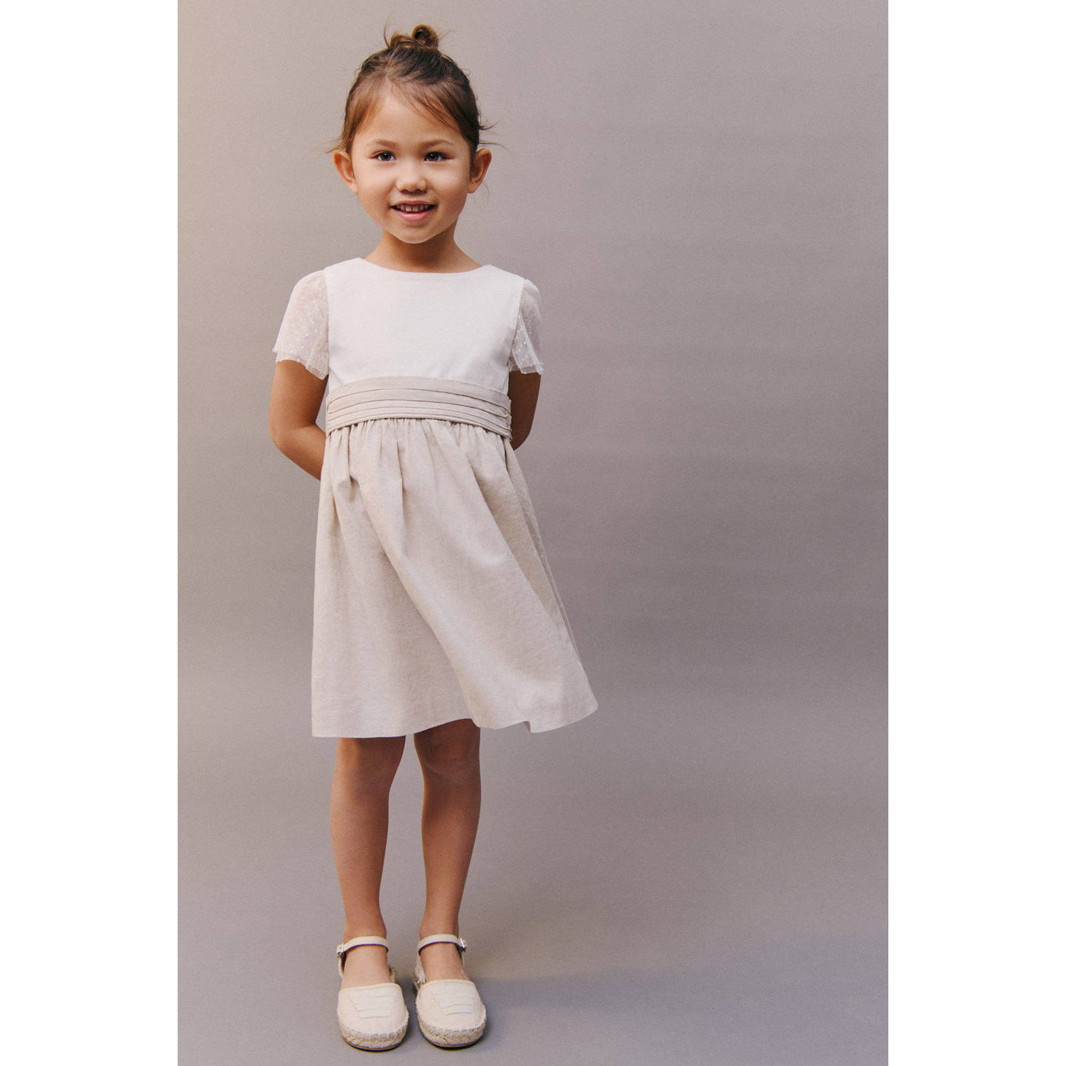 Mango Kids midi jurk wit