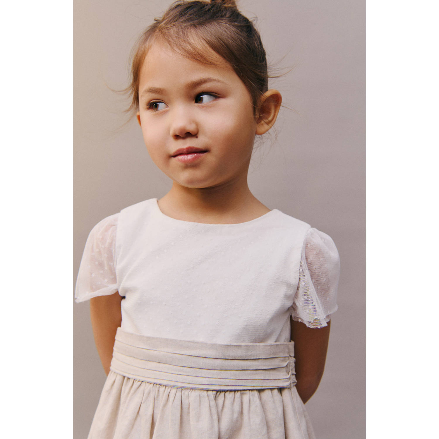 Mango Kids midi jurk wit