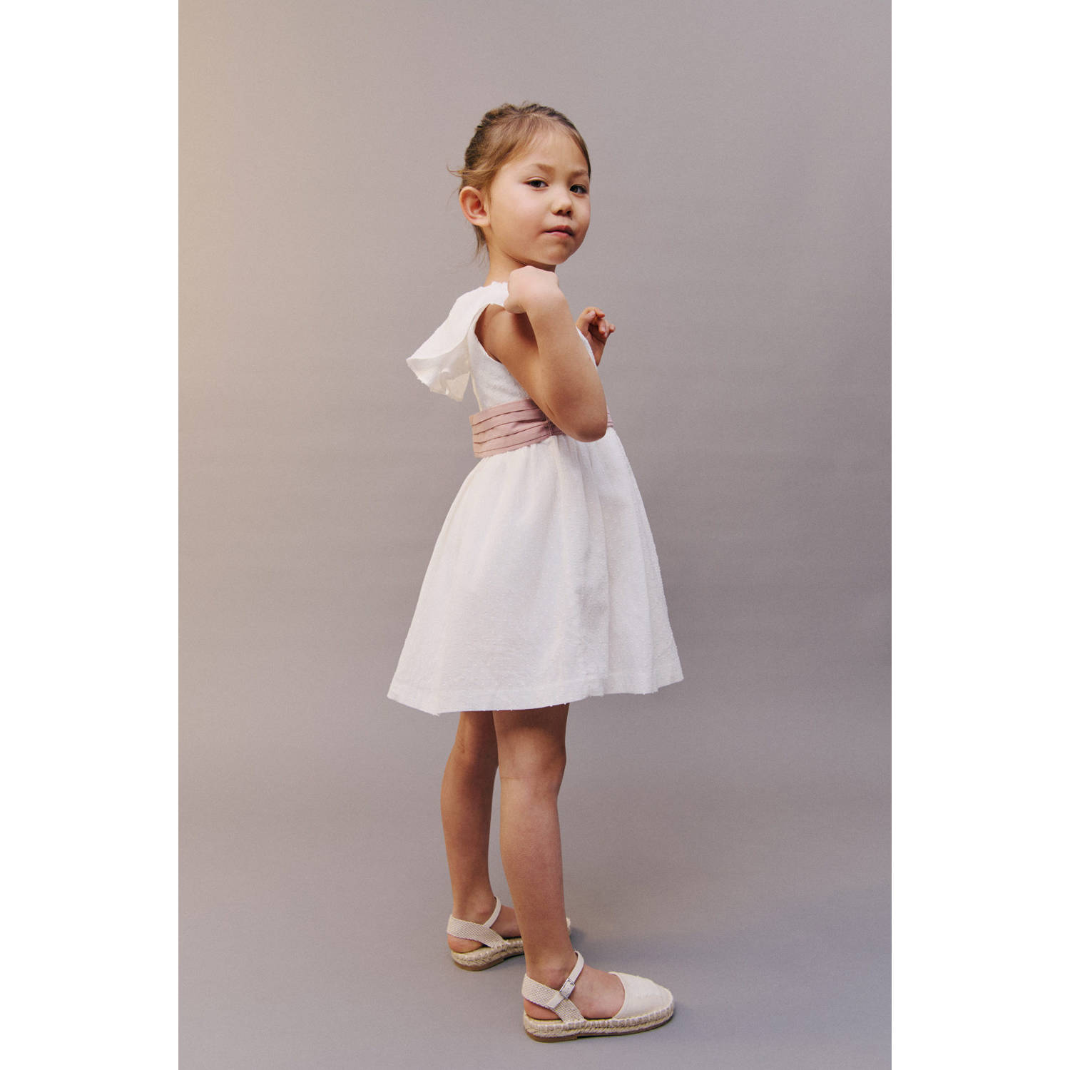Mango Kids midi jurk wit