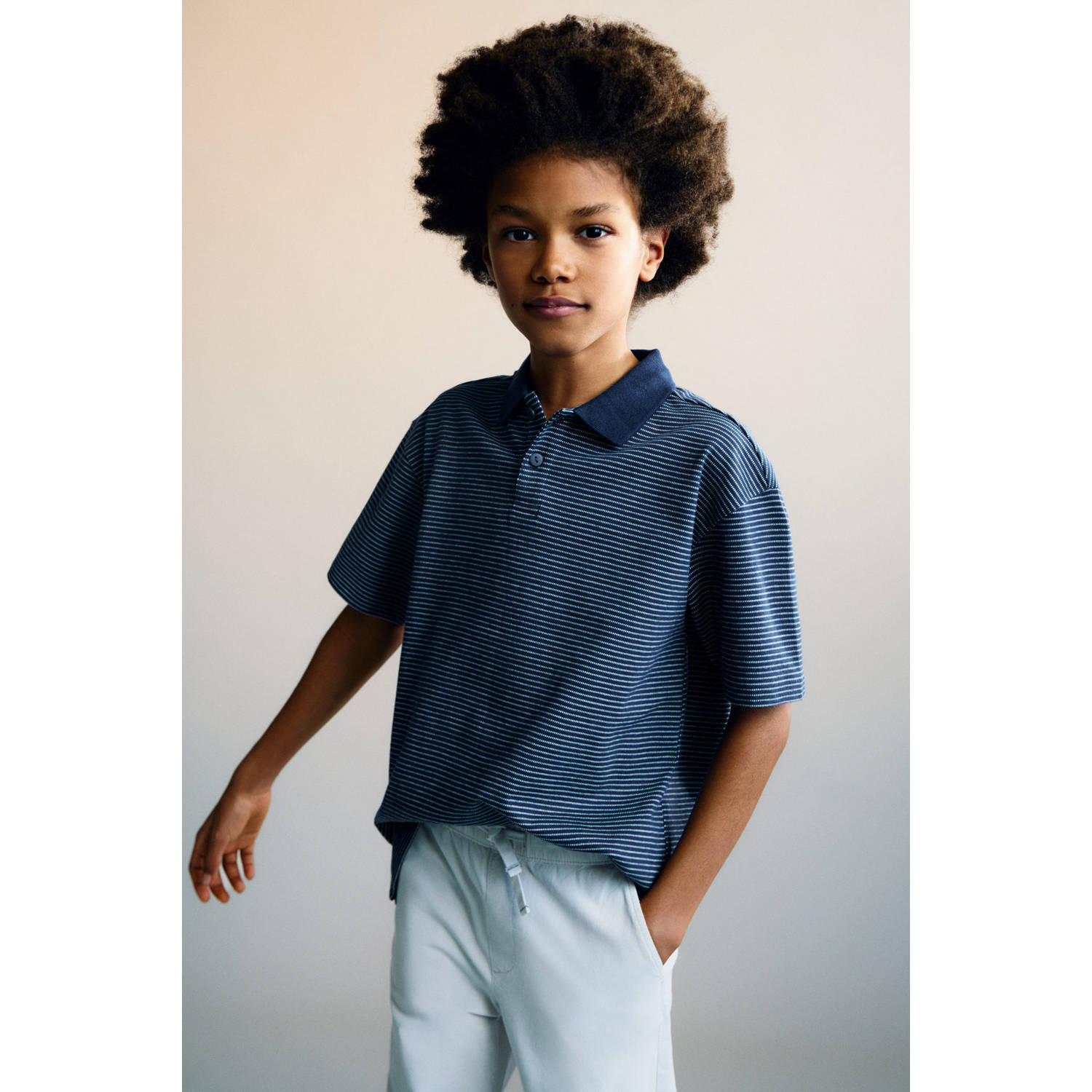 Mango Kids polo donkerblauw