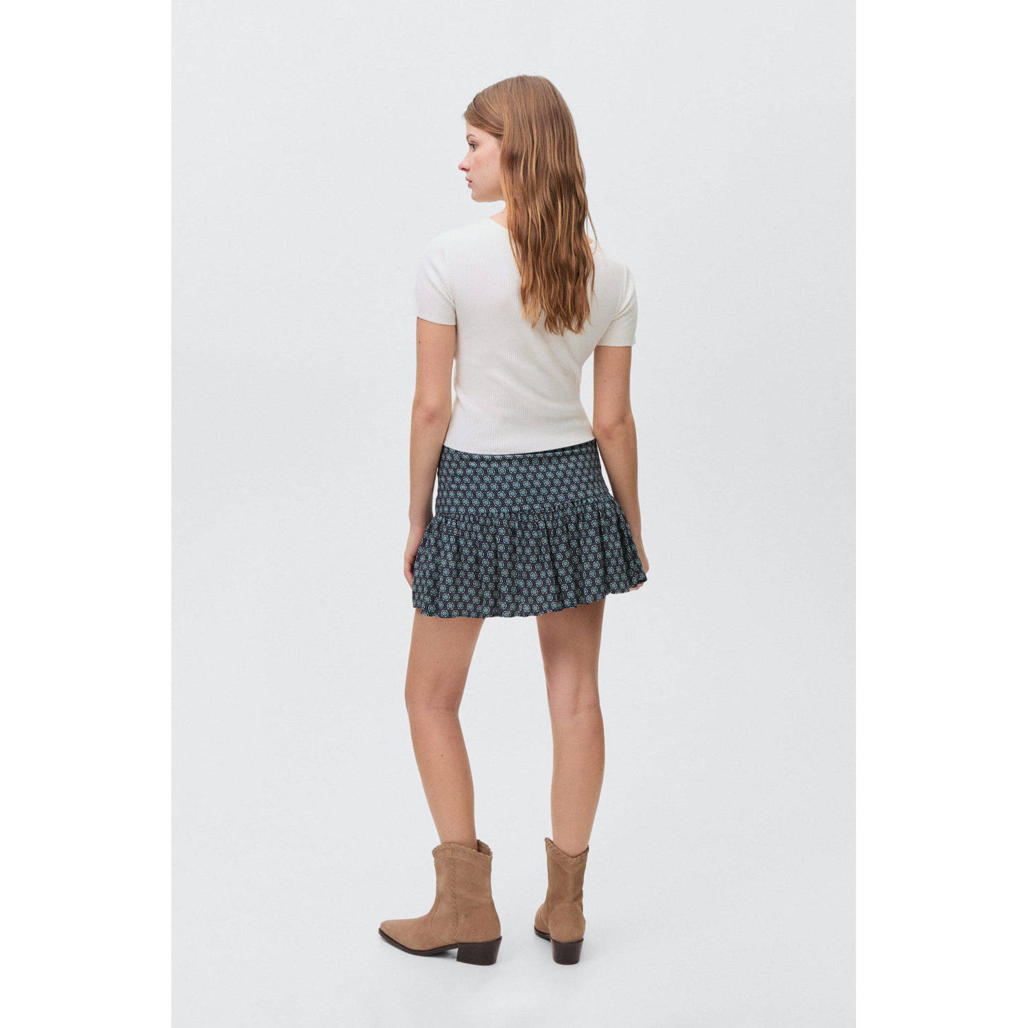 MANGO TEEN korte rok marine
