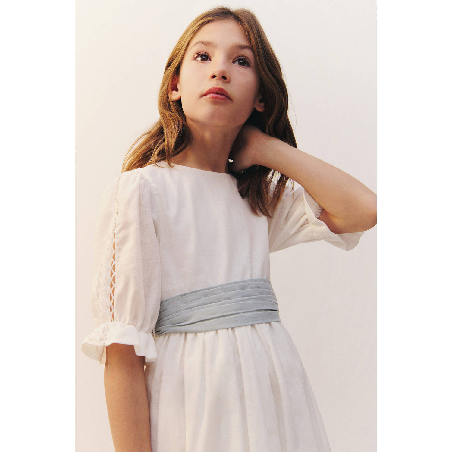 Mango Kids midi jurk wit