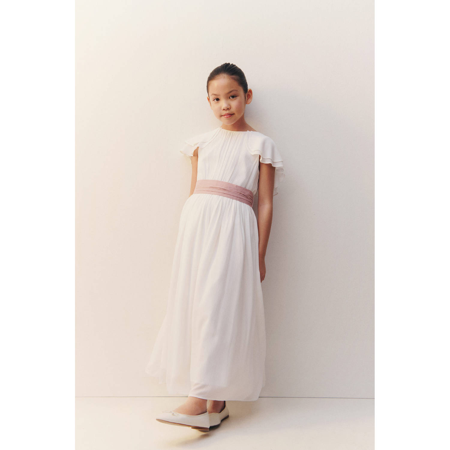 Mango Kids maxi jurk wit
