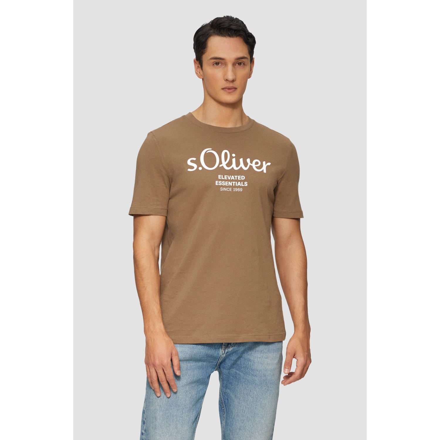 S.Oliver RED LABEL Regular fit T-shirt van puur katoen met grote labelprint