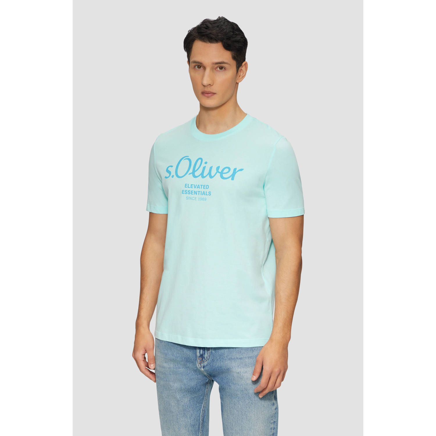 S.Oliver RED LABEL Regular fit T-shirt van puur katoen met grote labelprint