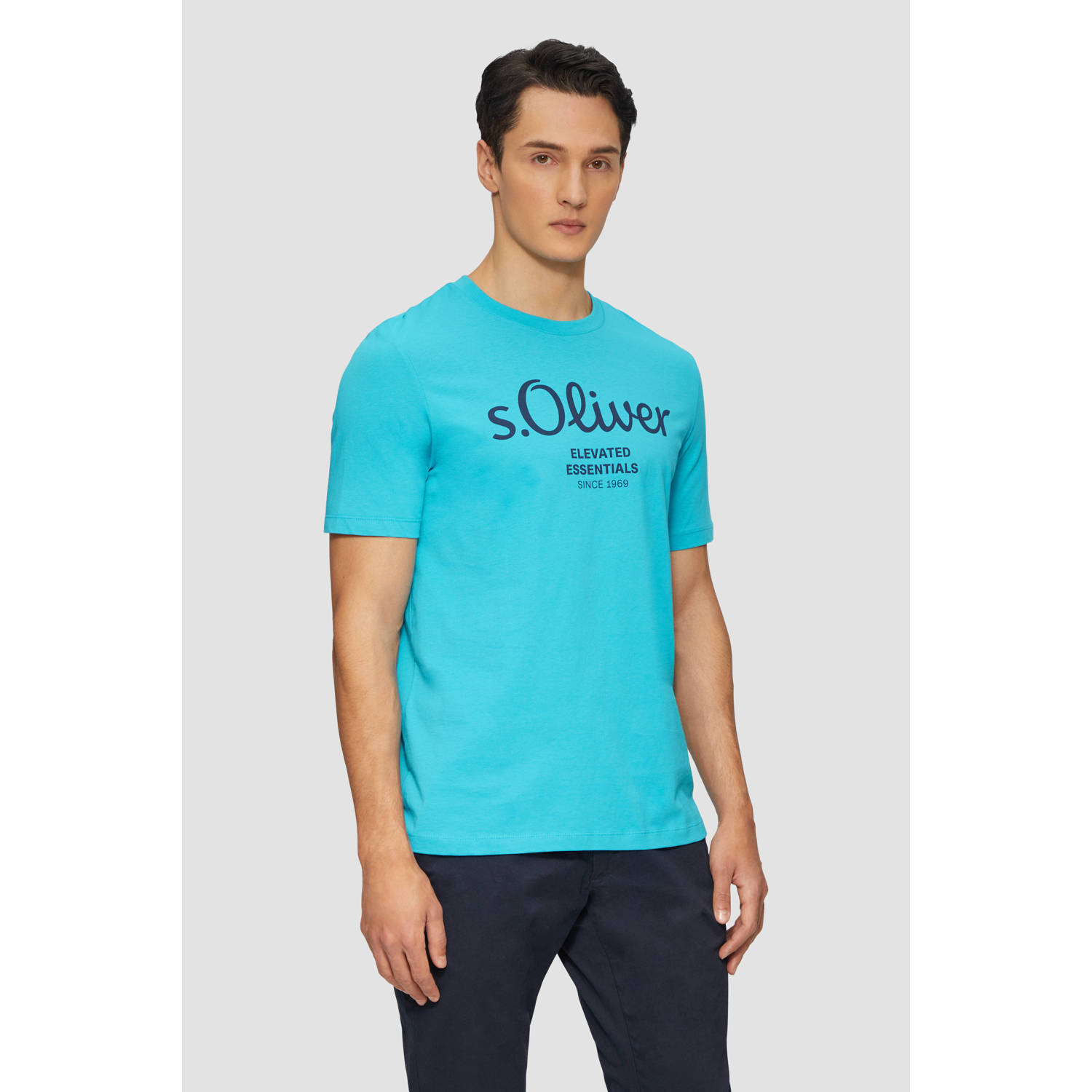 S.Oliver RED LABEL Regular fit T-shirt van puur katoen met grote labelprint