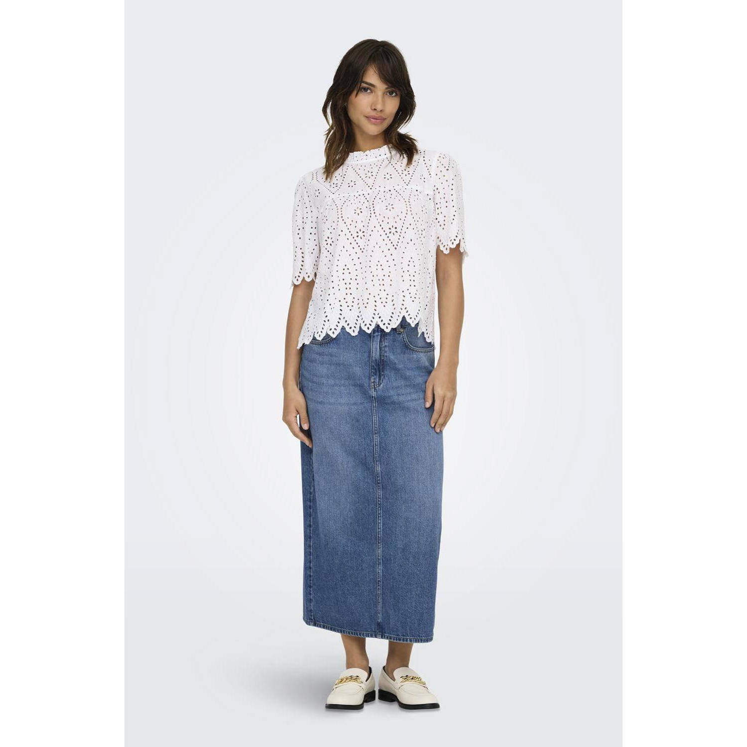 ONLY spijkerrok medium blue denim