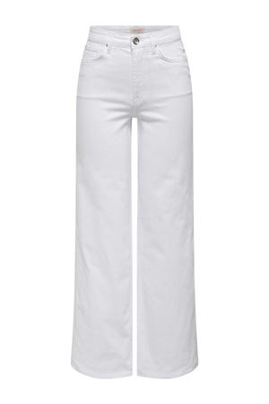 high waist wide leg jeans wit