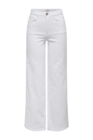 high waist wide leg jeans wit