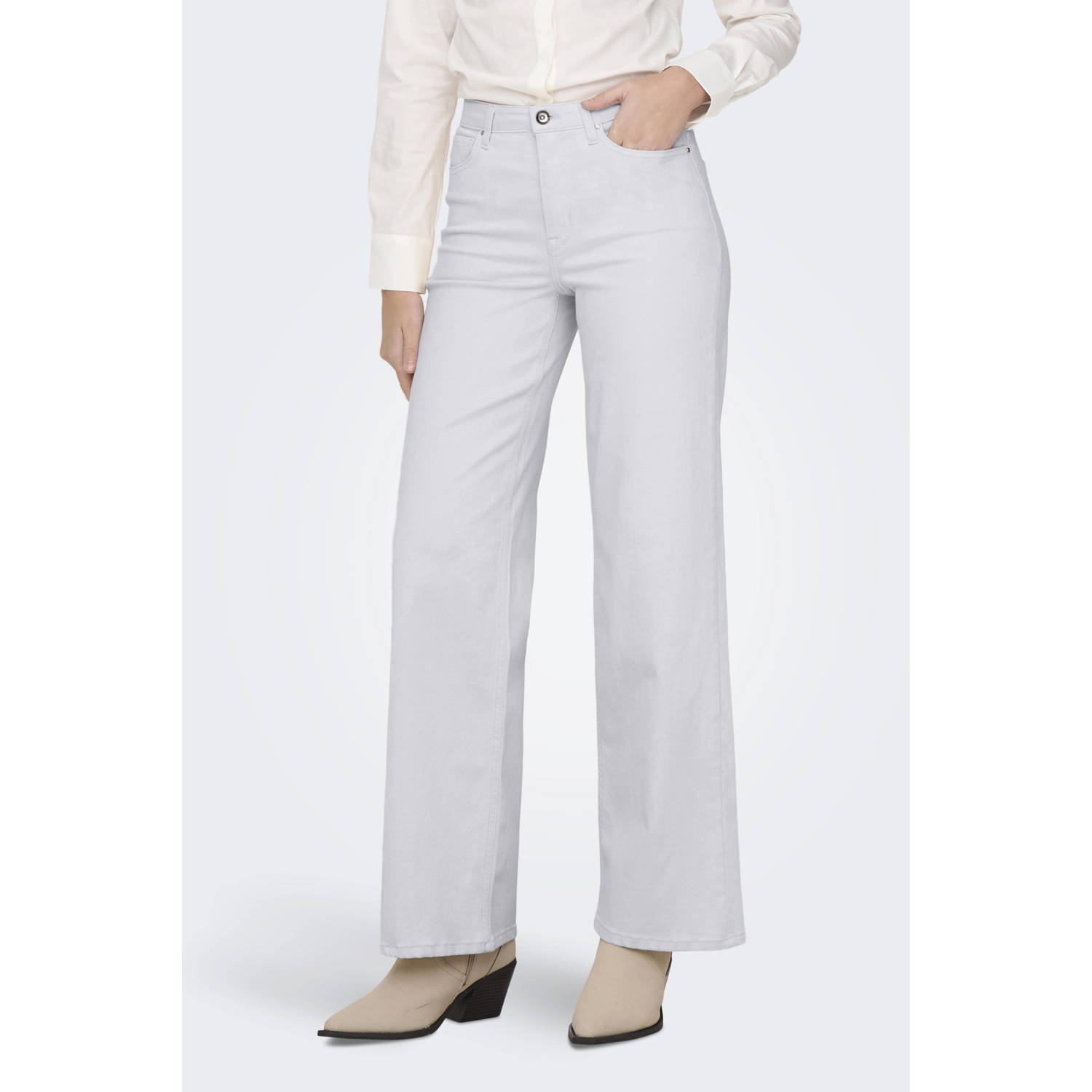 Only Wide leg jeans van katoenmix model 'MADISON BLUSH'