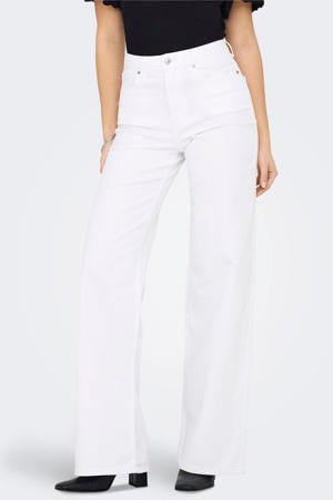 high waist wide leg jeans wit