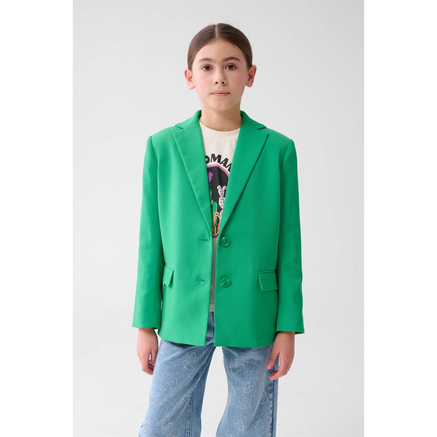 Shoeby regular fit blazer groen