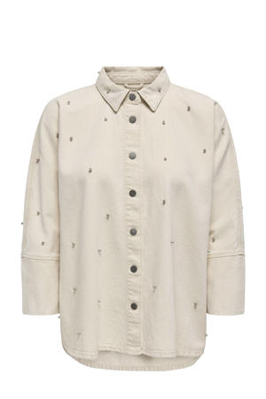 blouse ecru met parels