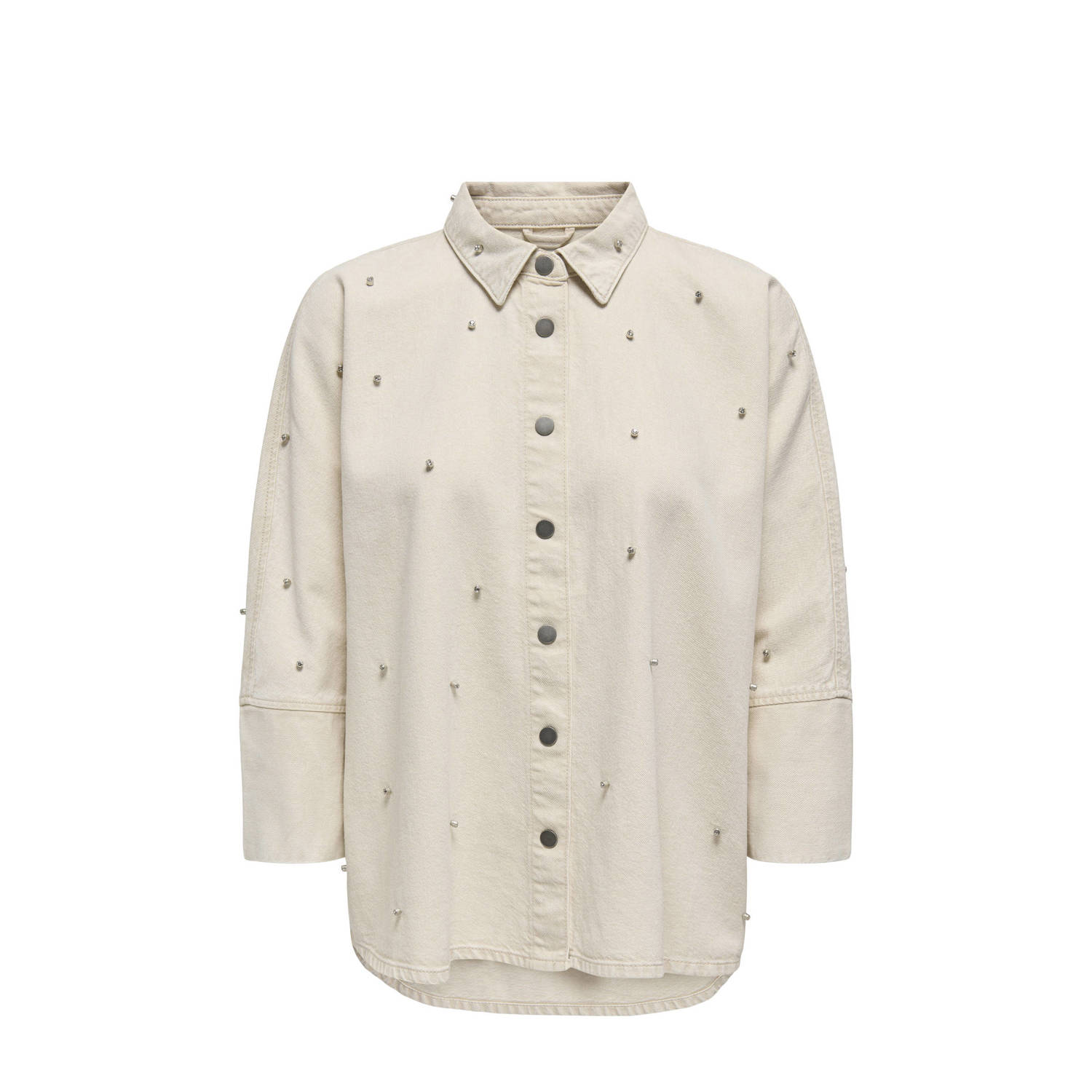 ONLY blouse ecru met parels
