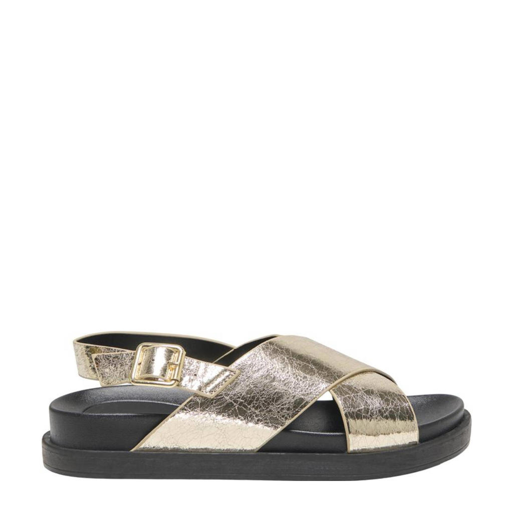 Gouden dames ONLY Onlminnie-2 Pu Slingback Sandal Noos sandalen van 100% polyurethaan met gesp