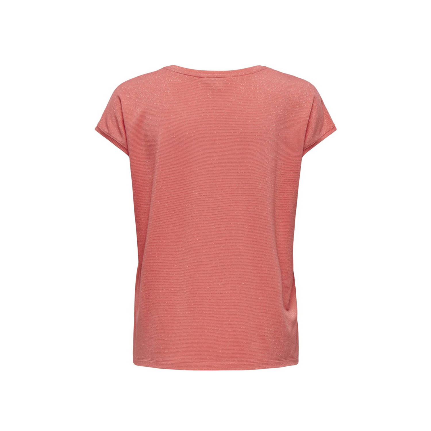 ONLY T-shirt koraalrood