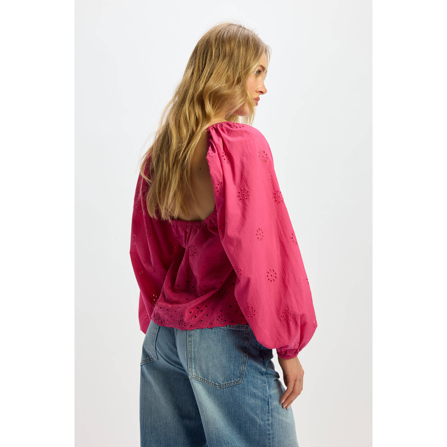 Refined Department top roze broderie