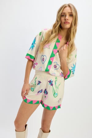 straight regular waist casual short multi