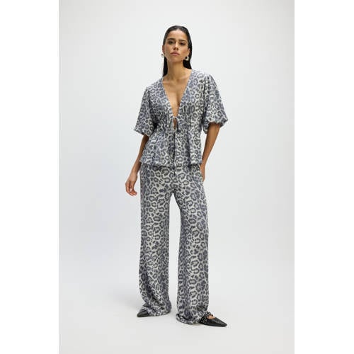 Refined Department panterprint broek grijs afbeelding