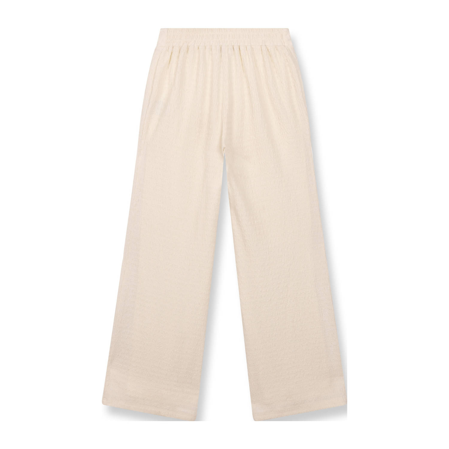 Refined Department wide leg regular waist broek beige