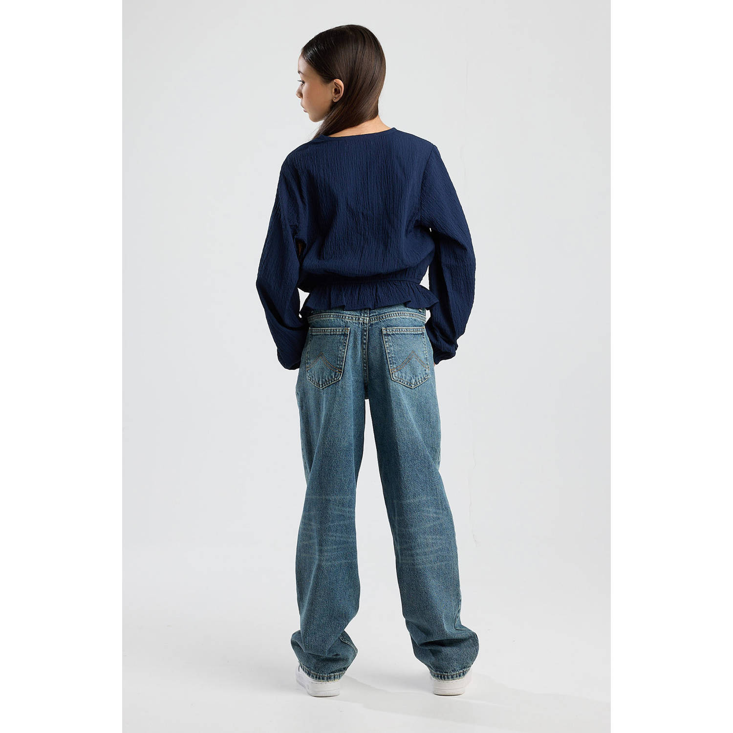 America Today blousetop donkerblauw