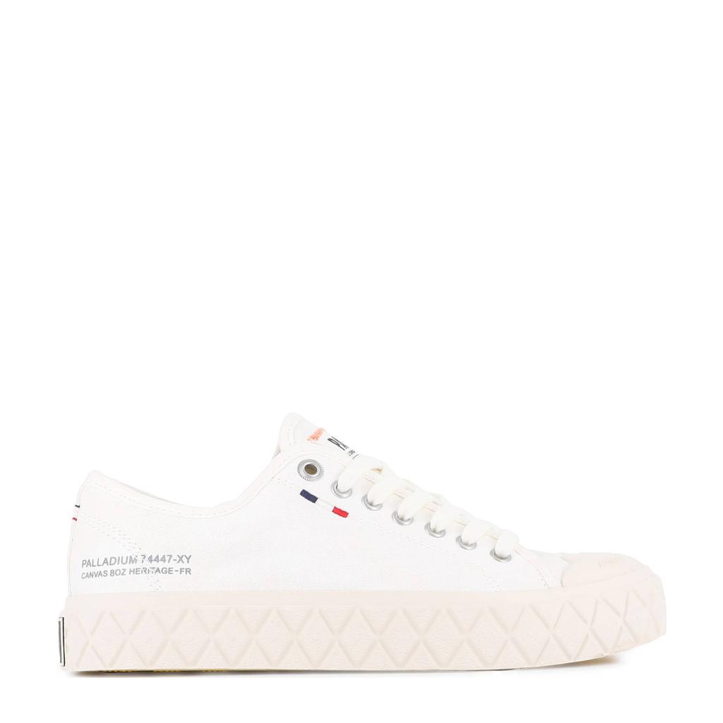 Witte dames Palladium Palla Ace CVS Org sneakers van textiel met veters