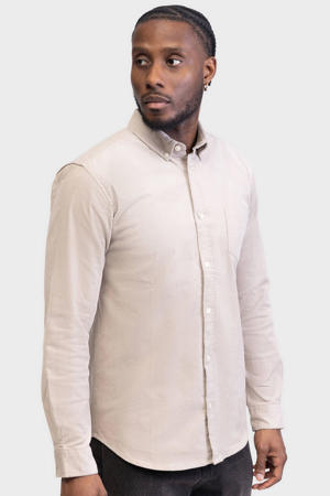 casual overhemd beige