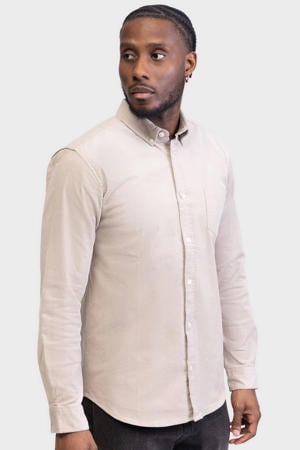 casual overhemd beige