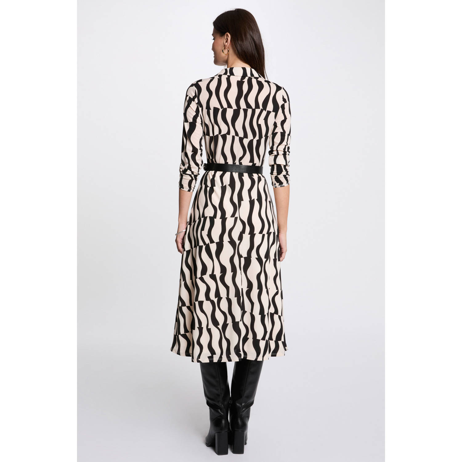 Morgan midi jurk ecru