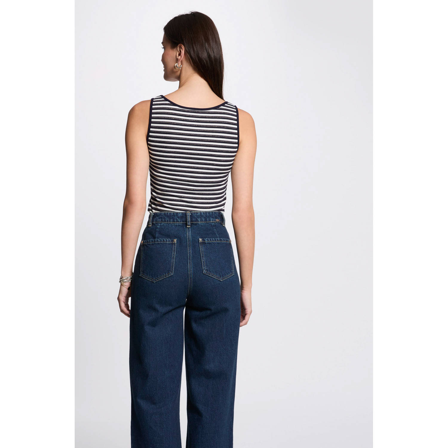 Morgan top marine met lurex