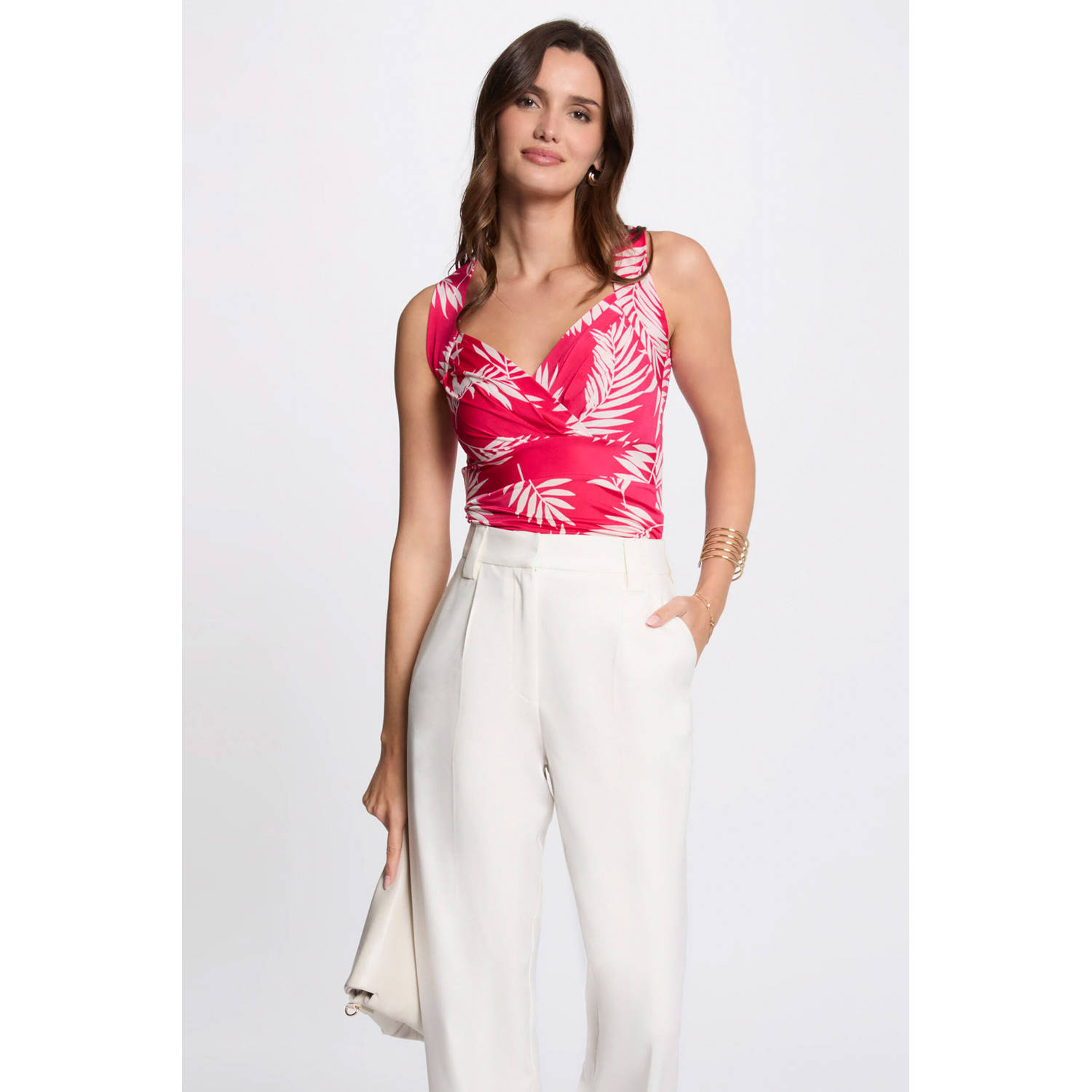 Morgan mouwloze top roze