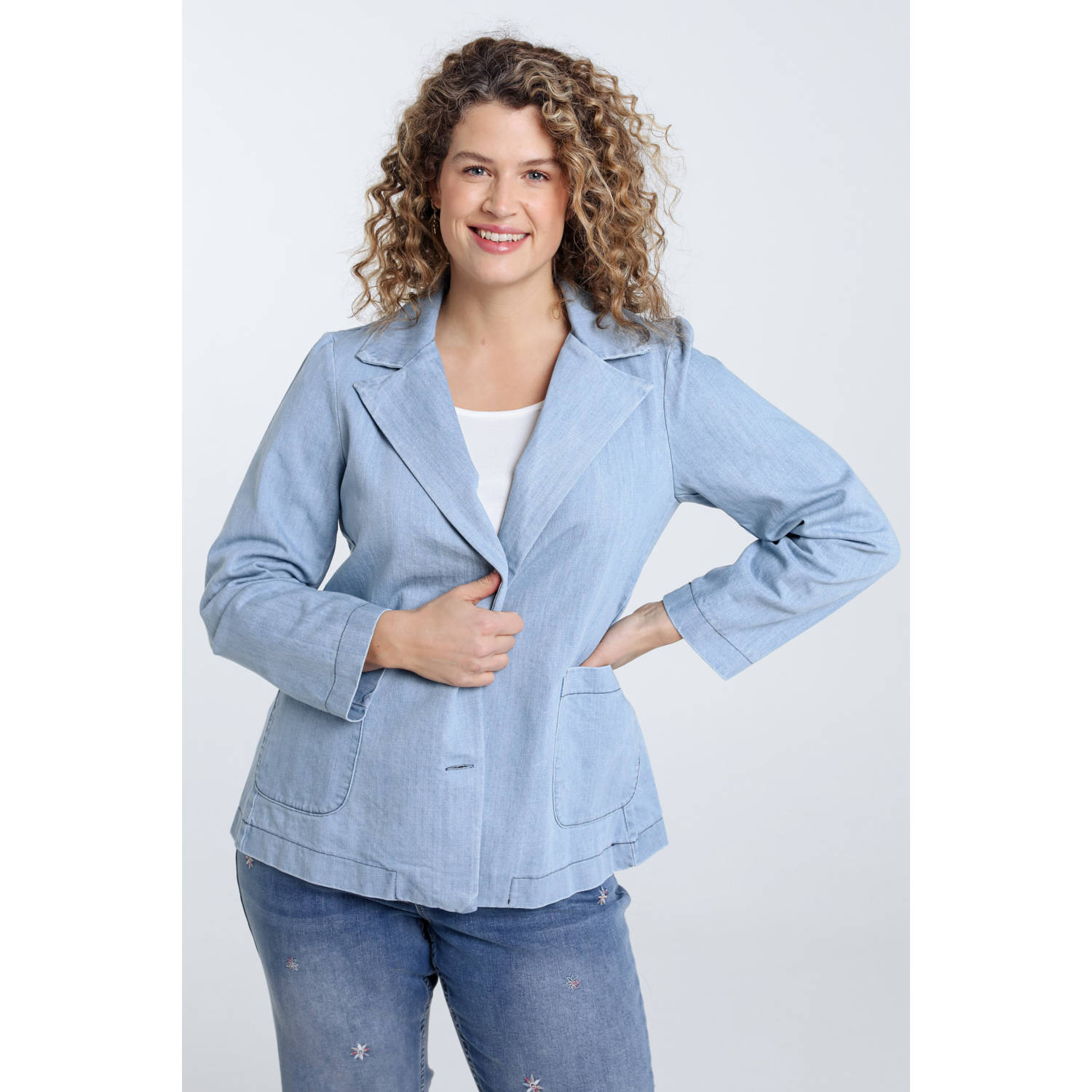Paprika regular blazer light blue denim