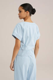 thumbnail: WE Fashion Blue Ridge top lichtblauw gestreept
