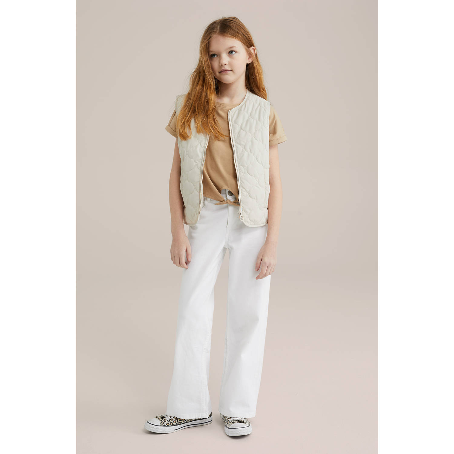 WE Fashion WE Fundamentals T-shirt lichtbruin