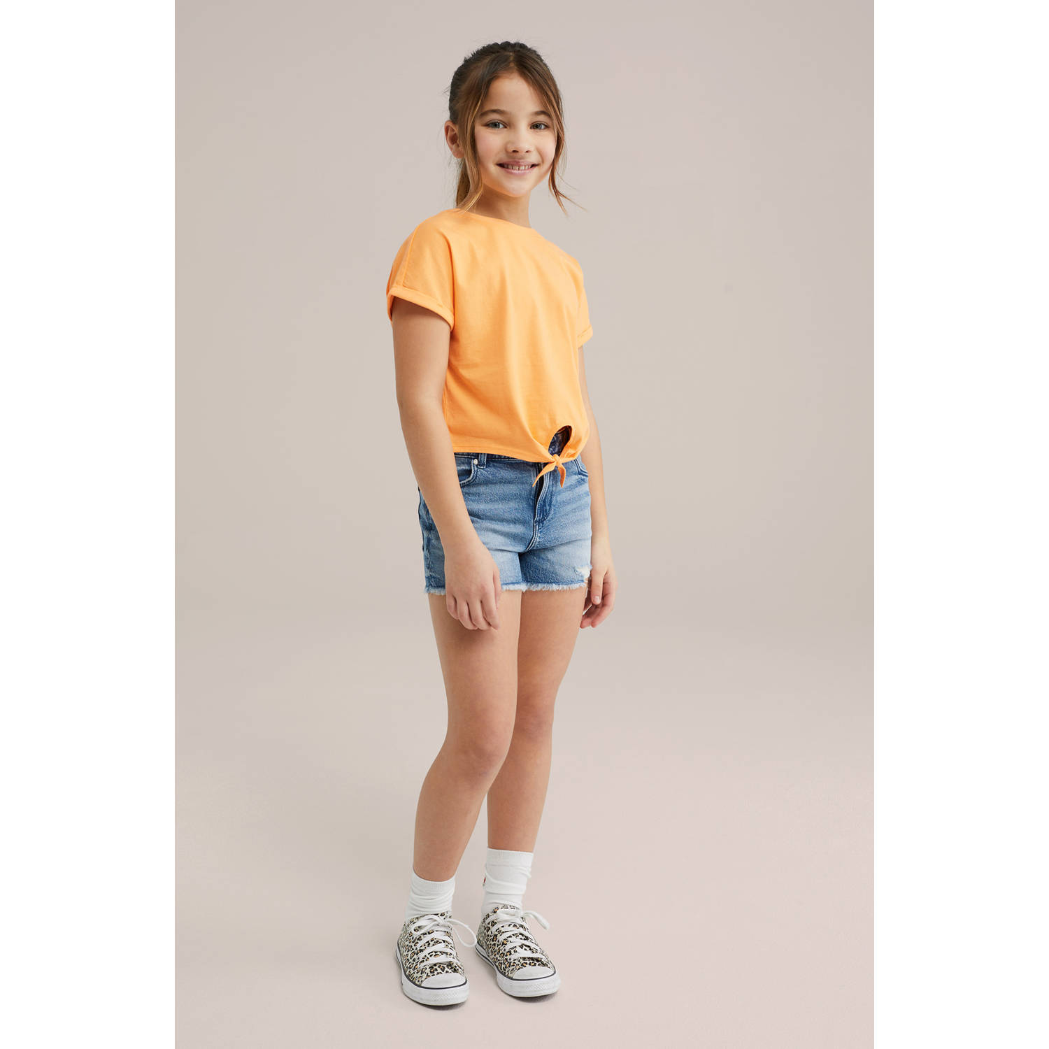 WE Fashion WE Fundamentals T-shirt oranje