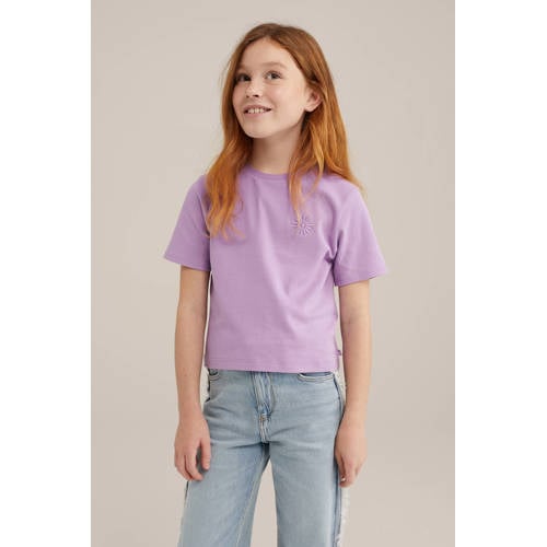 WE Fashion T-shirt - (set van 2) lila afbeelding