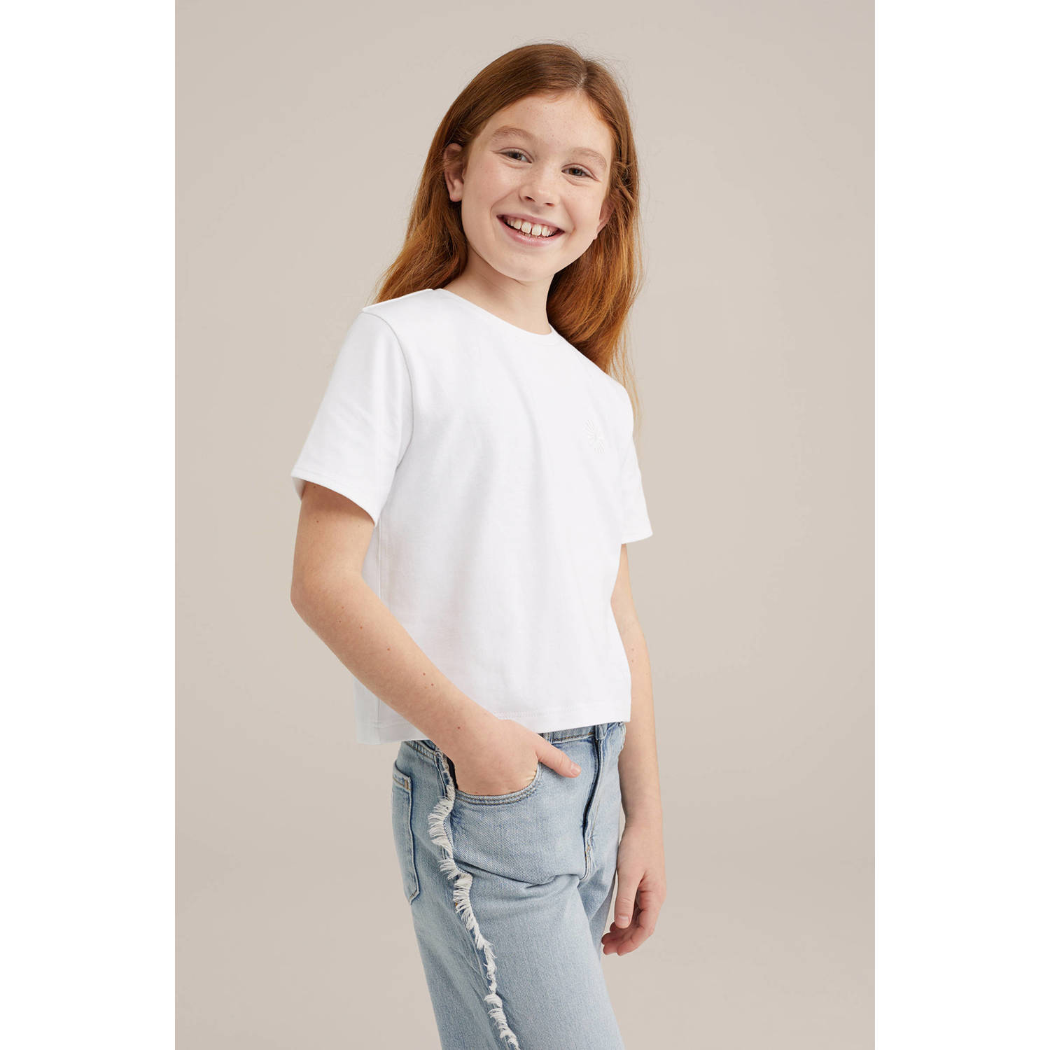 WE Fashion T-shirt (set van 2) lila