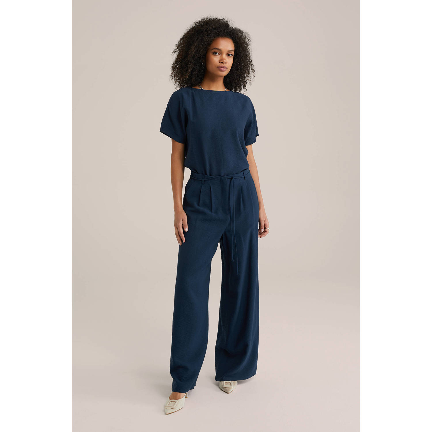 WE Fashion top donkerblauw
