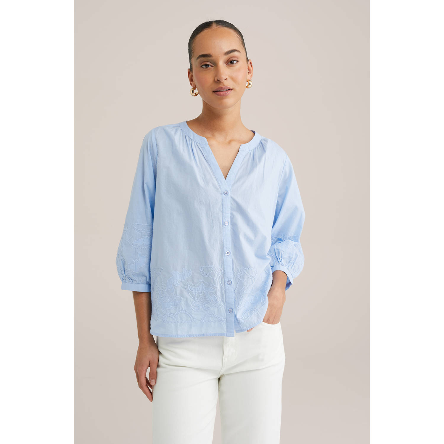 WE Fashion blouse lichtblauw