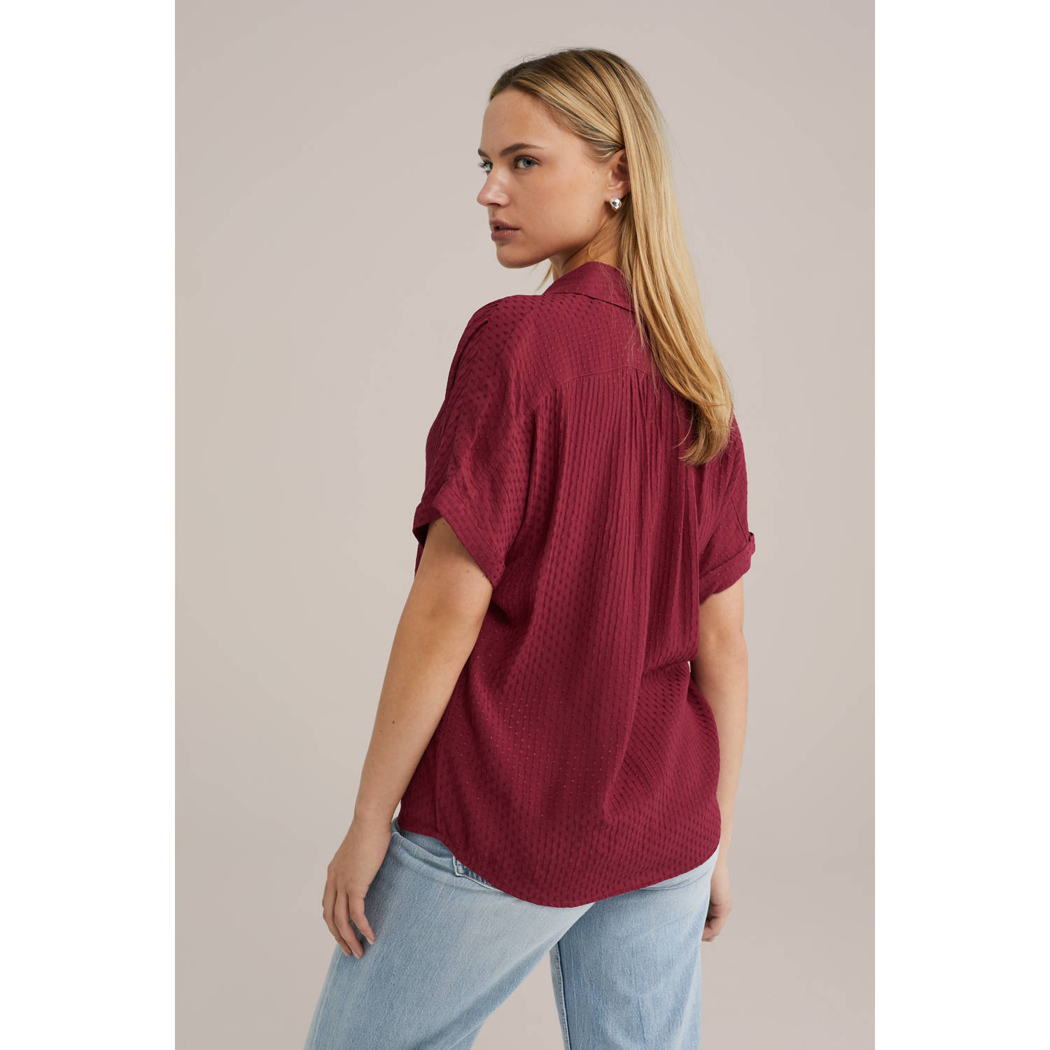 WE Fashion blouse donkerrood