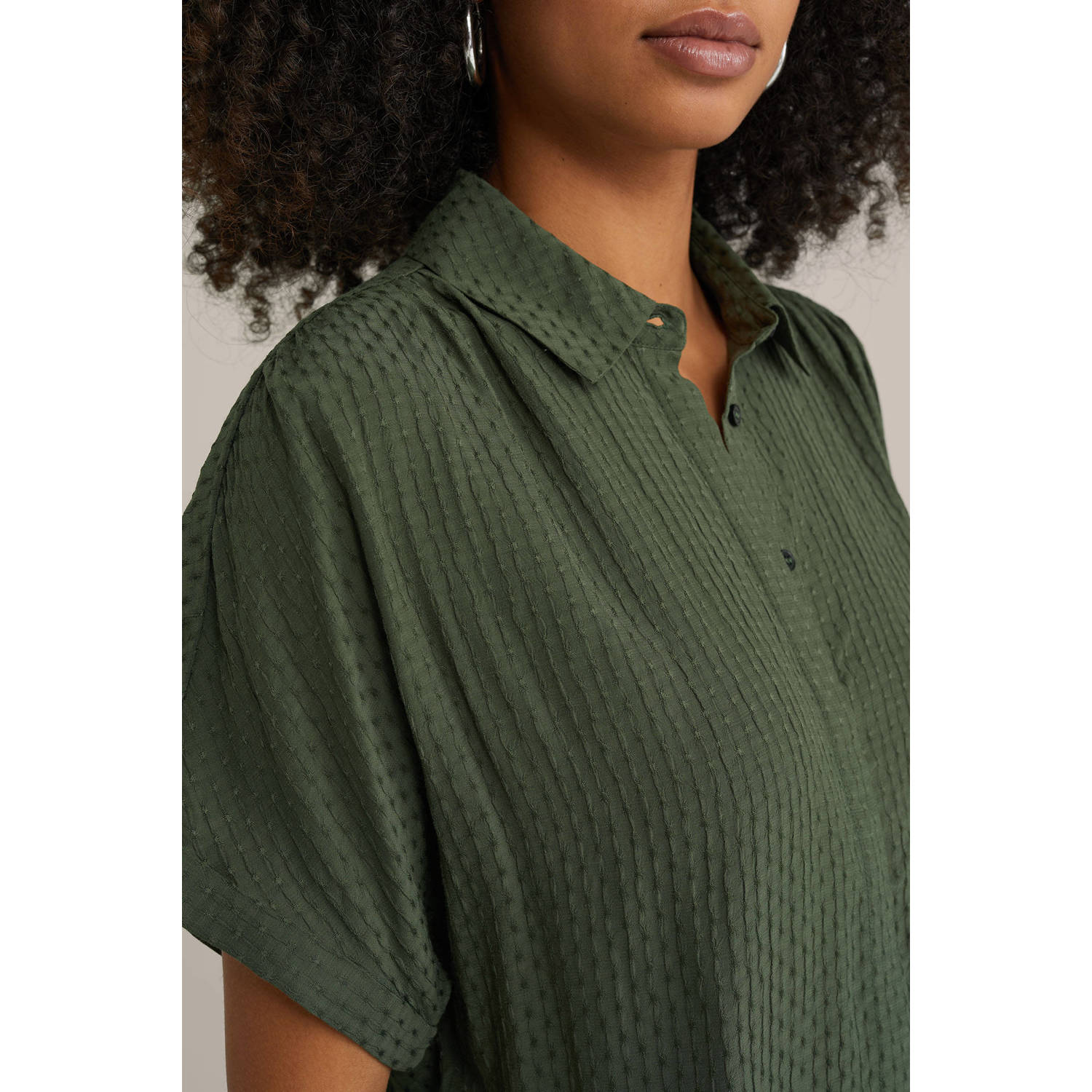 WE Fashion blouse donkergroen