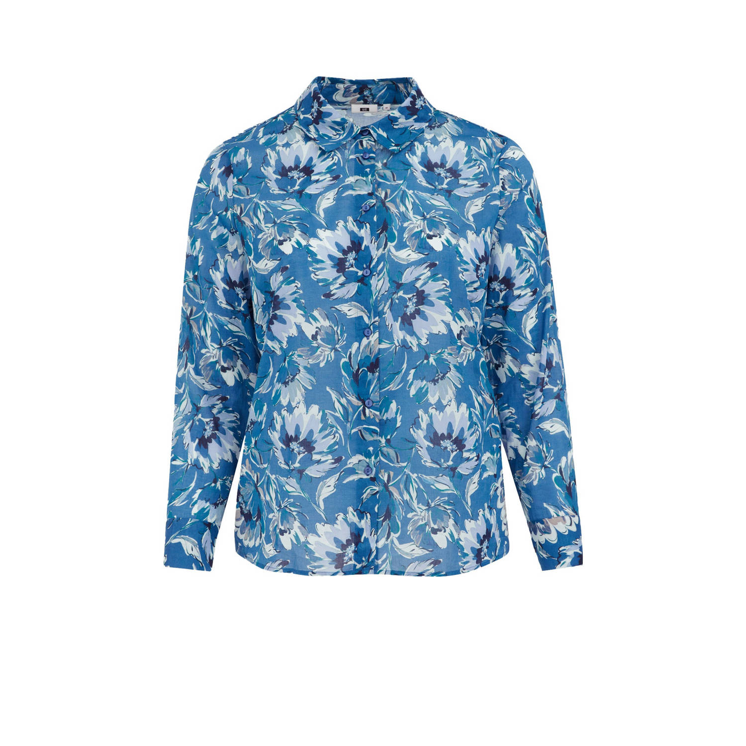 WE Fashion Curve blouse blauw